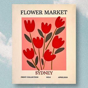 Flower Market Sydney canvas poster, BRAND NEW